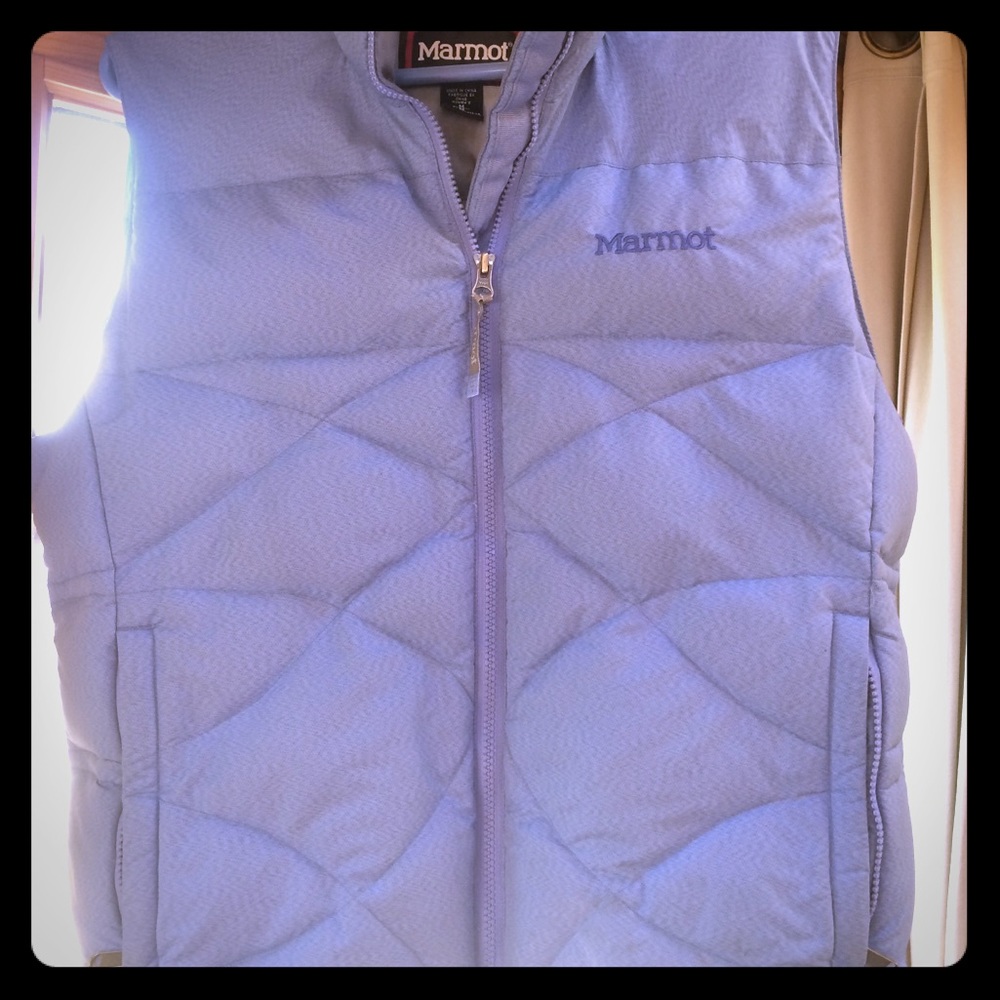 Marmot 700 fill down vest, blue size medium